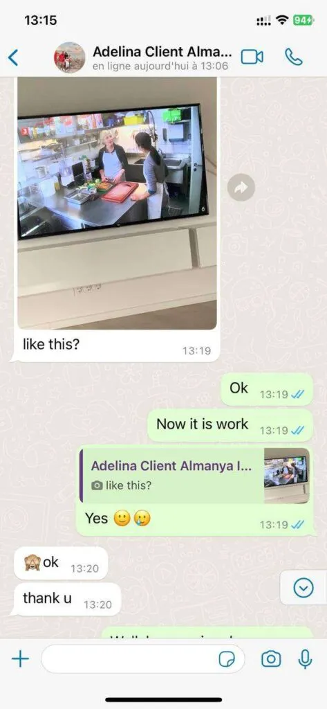 WhatsApp support guiding user through Firestick setup on stunter iptv