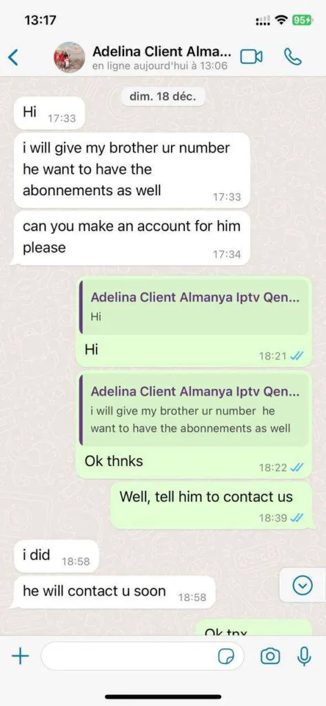Instant response from stunter iptv customer assistance on WhatsApp